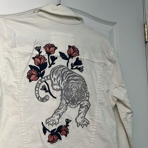 Hollister Jean Jacket with Tiger Backpiece